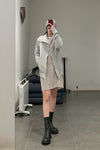 AW22 ZIPPER2 FTT00008 Hooded Jacket Light Gray ZIPPER2 FTT00008 Light Gray 1